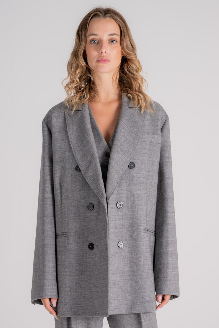 Semi-Couture Monroe Virgin Wool Jacket Grey