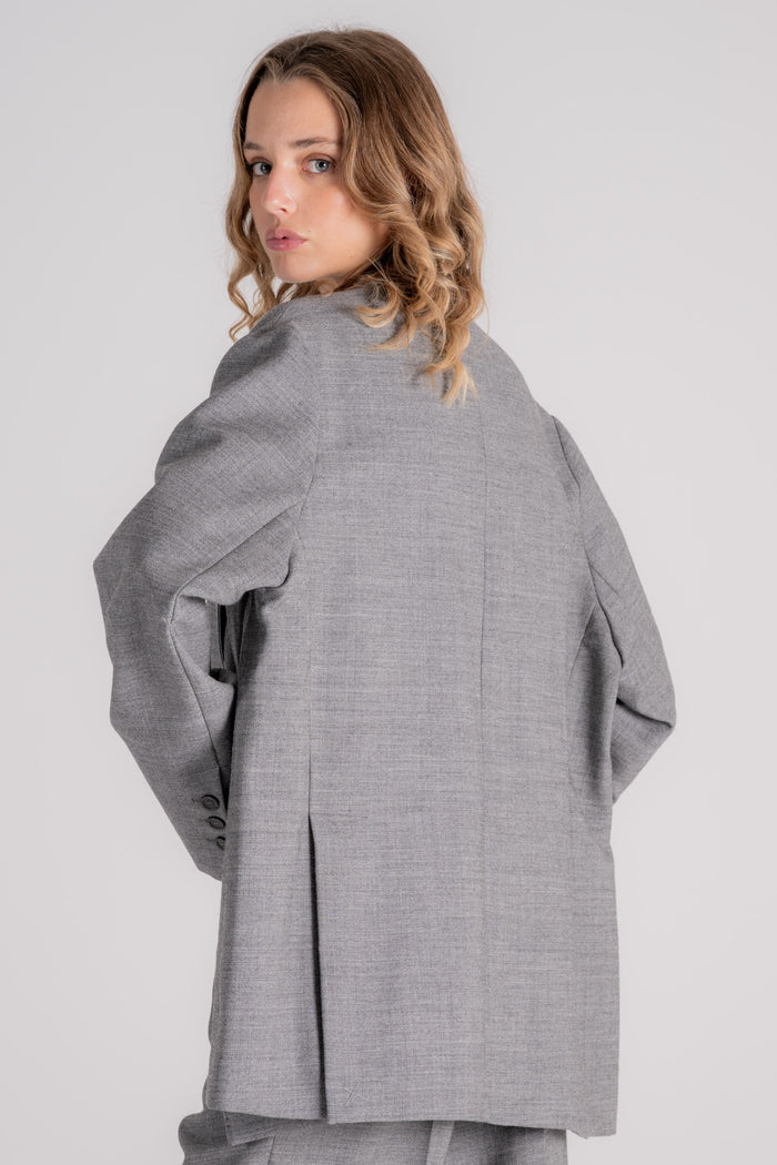  Semi-couture Monroe Virgin Wool Jacket Grey Grigio Donna - 5