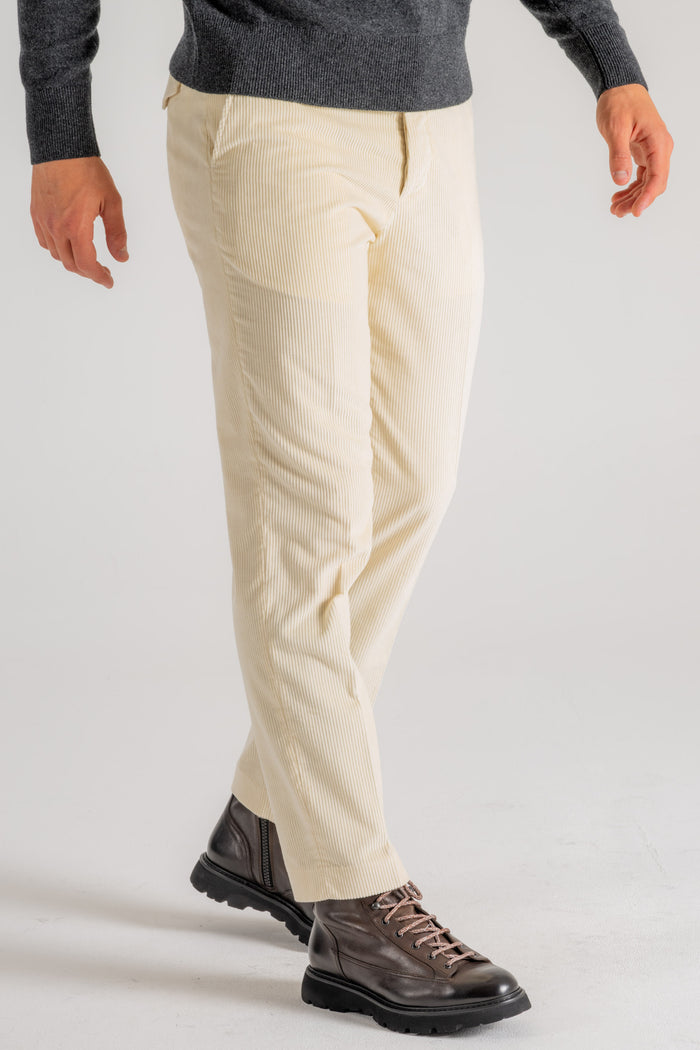  Hindustrie Pantalone New Chino Velluto Beige Beige Uomo - 3