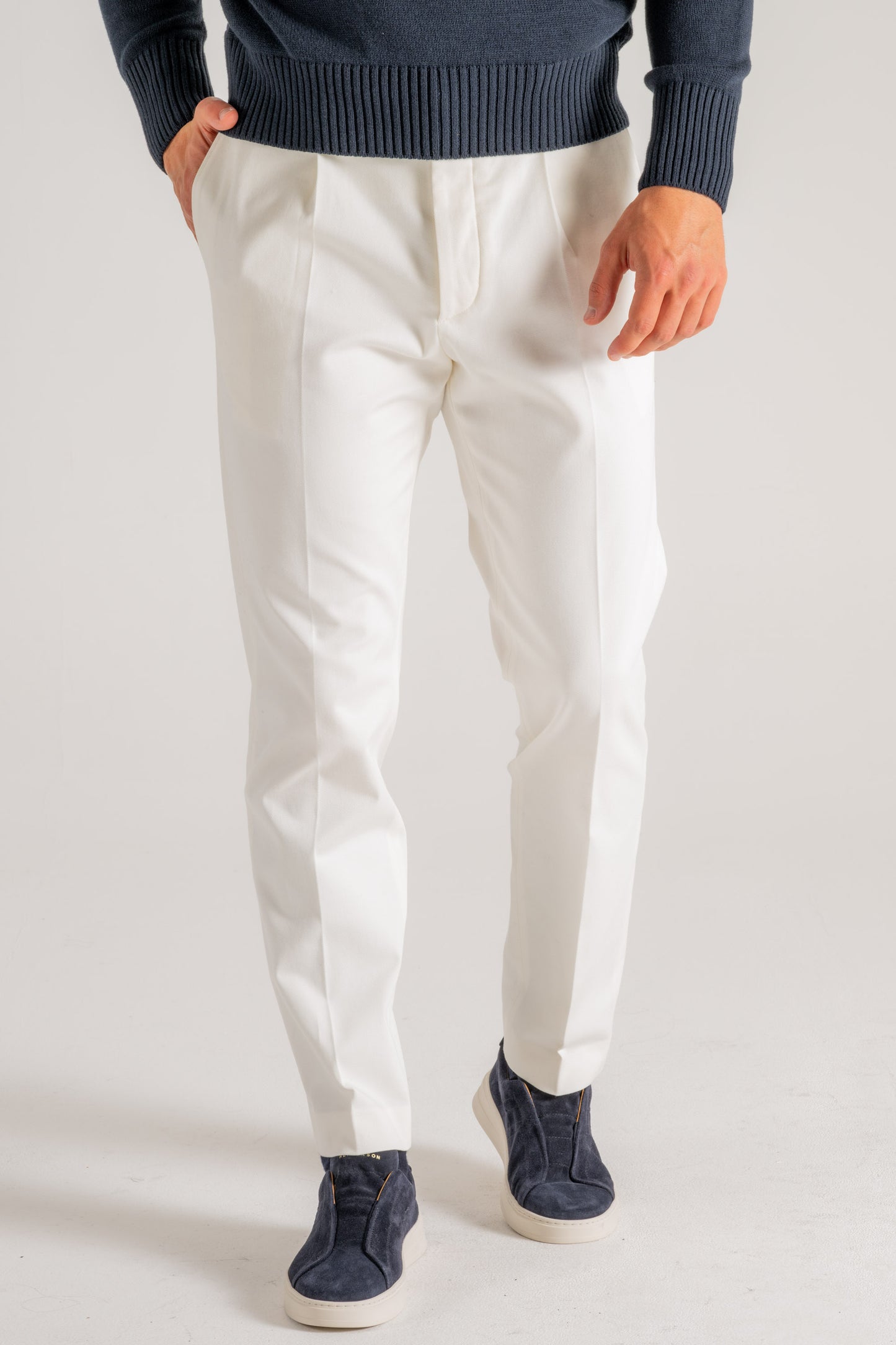  Hindustrie Pantalone New Chino 1p Bianco Bianco Uomo - 1