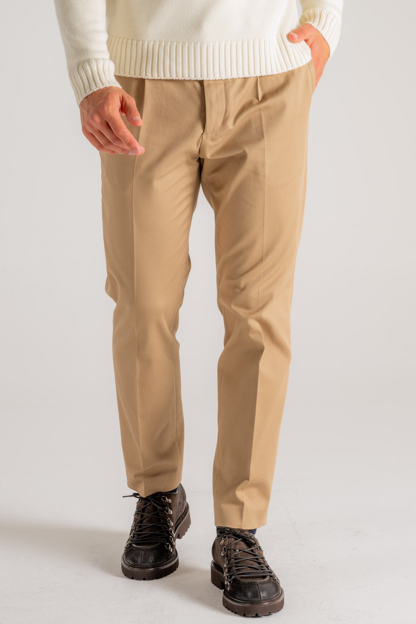  Hindustrie Pantalone New Chino 1p Beige Beige Uomo - 2