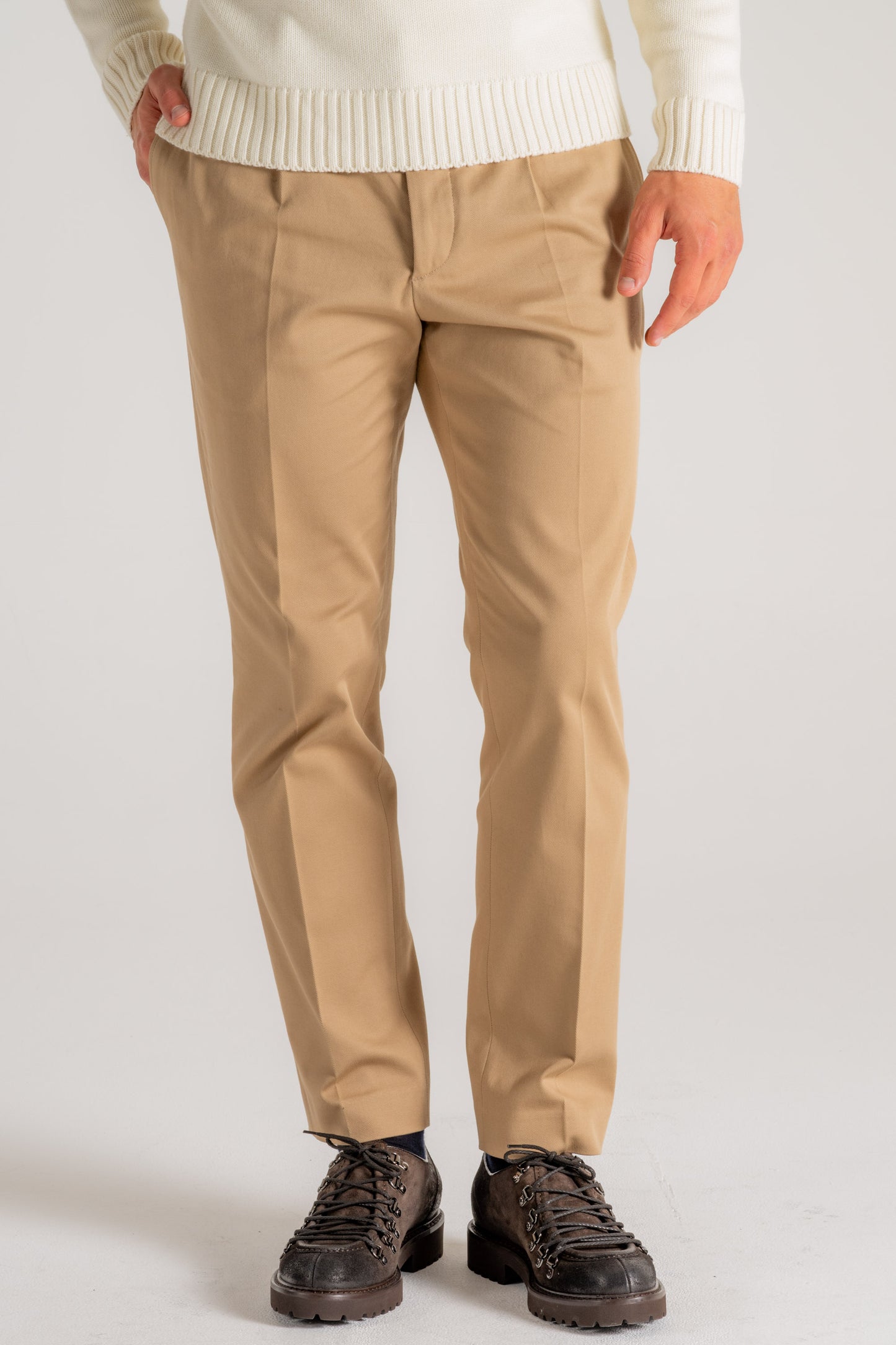  Hindustrie Pantalone New Chino 1p Beige Beige Uomo - 3