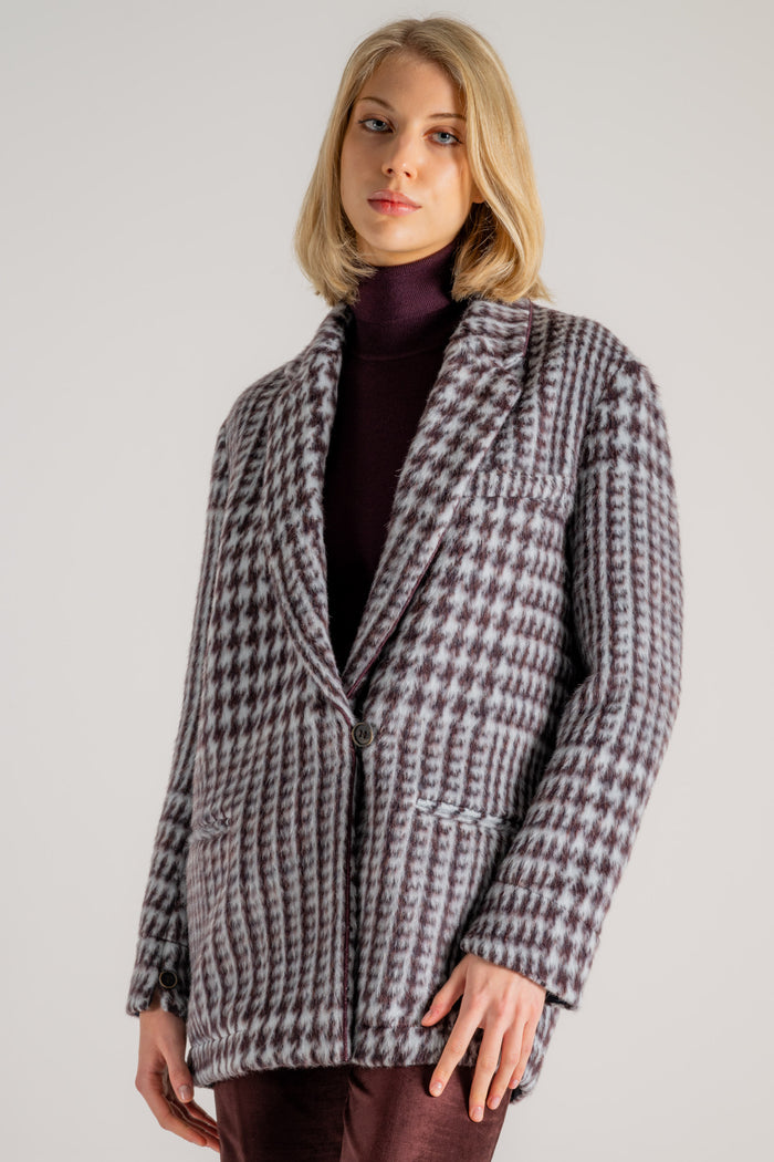 Forte Forte Alpaca Chic Macro Check Jacket Donna-2