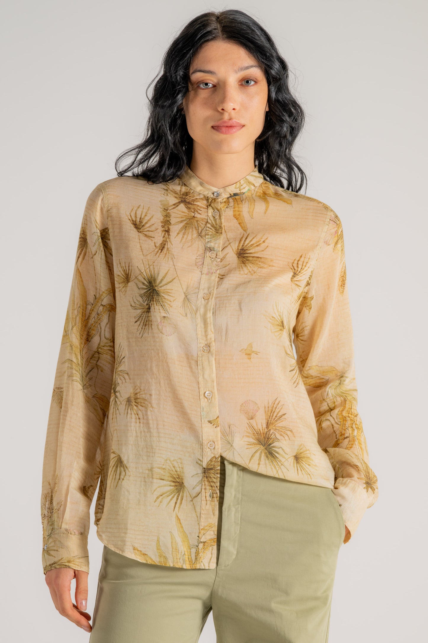  Forte_forte Forte Forte Coreana Voile Cotone Seta The Sacred Forest Oro Oro Donna - 1