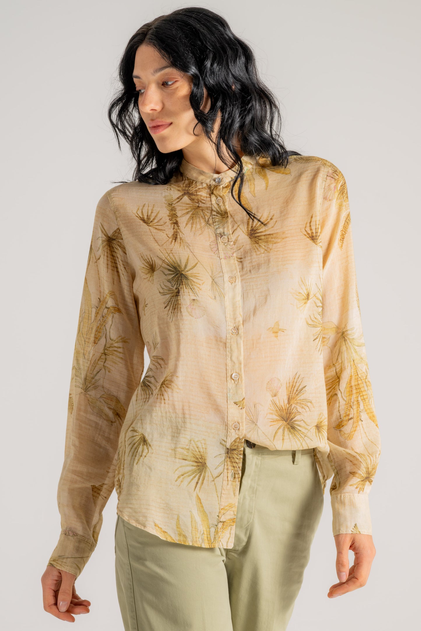  Forte_forte Forte Forte Coreana Voile Cotone Seta The Sacred Forest Oro Oro Donna - 4