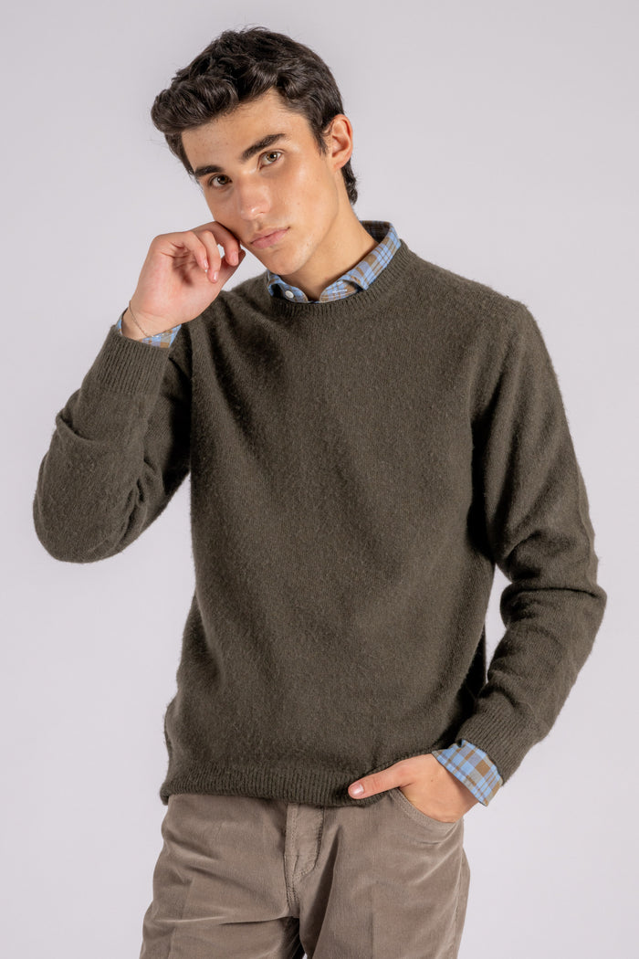 Mauro Ottaviani Merino Wool Crew Neck Green-2