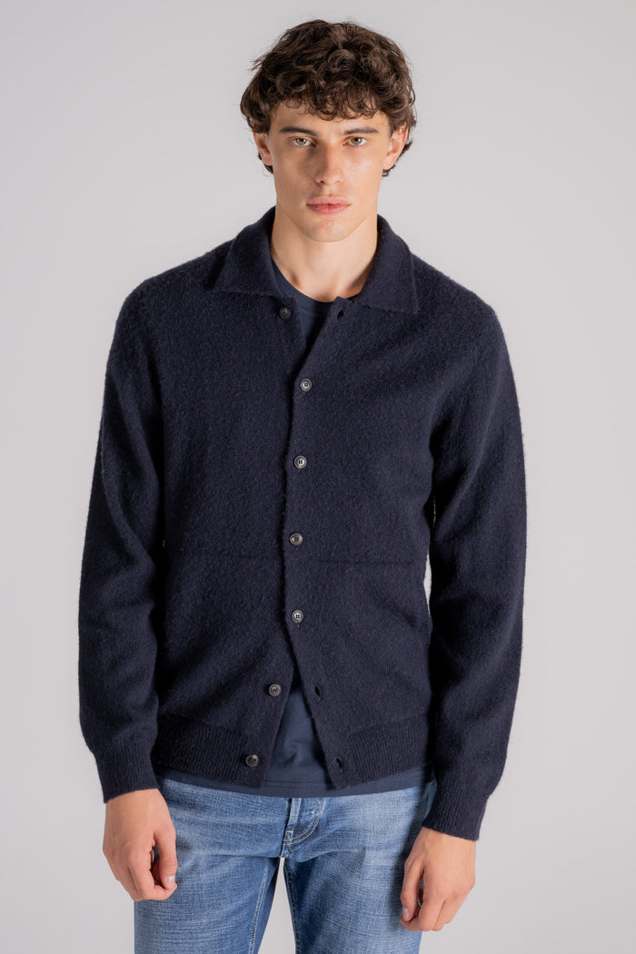 Mauro Ottaviani Merino Wool Blu Jacket