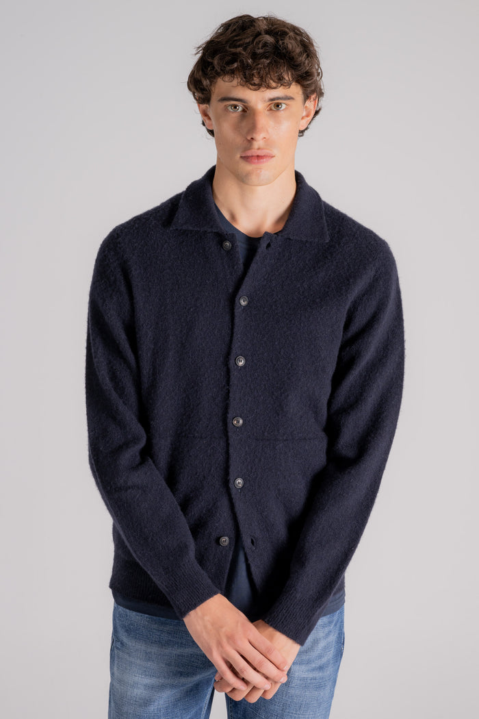 Mauro Ottaviani Merino Wool Blu Jacket-2