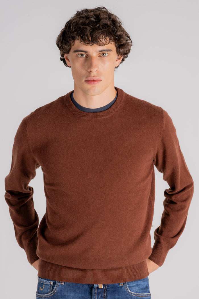 Mauro Ottaviani Crewneck Wool/Cashmere Blue-2