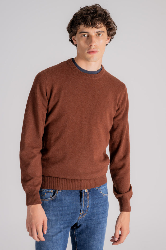  Mauro Ottaviani Crewneck Wool/cashmere Blue Blu Uomo - 3