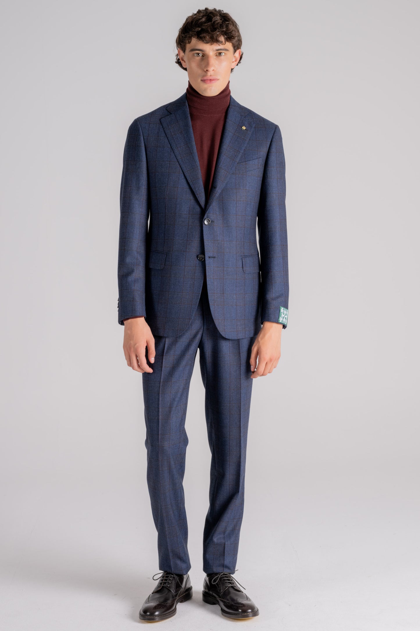  Antonio Massacri Suit Naples Soft Wool Blue Blu Uomo - 1