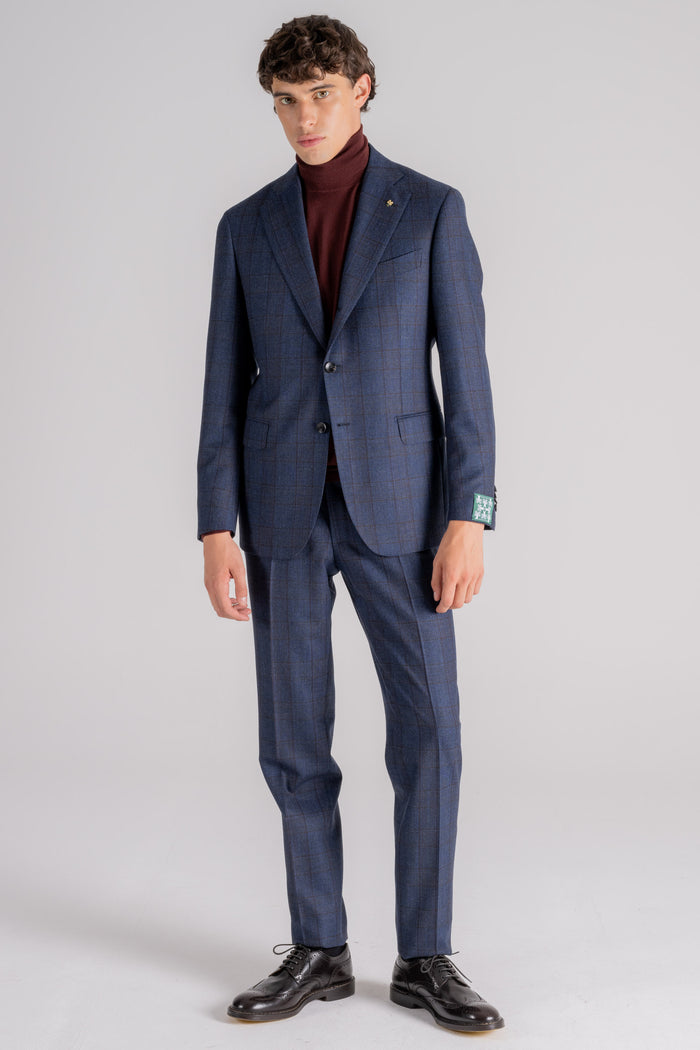  Antonio Massacri Suit Naples Soft Wool Blue Blu Uomo - 5