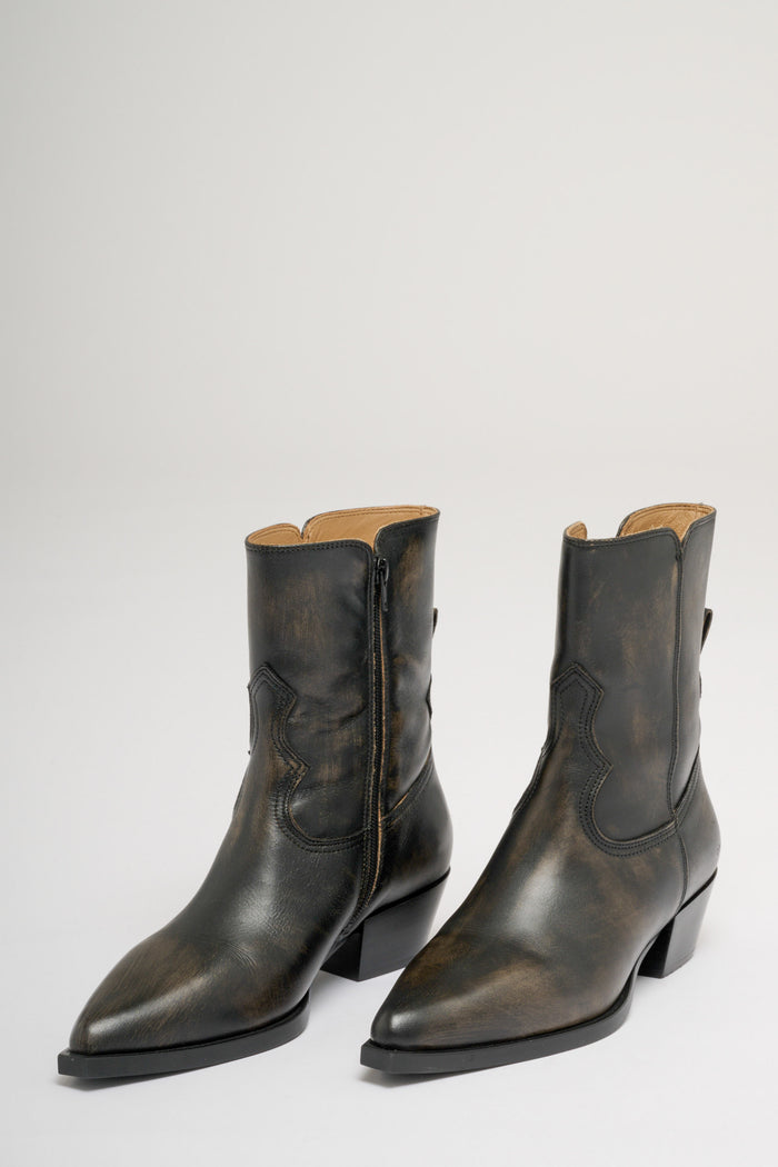 Copenhagen Black Leather Boot-2