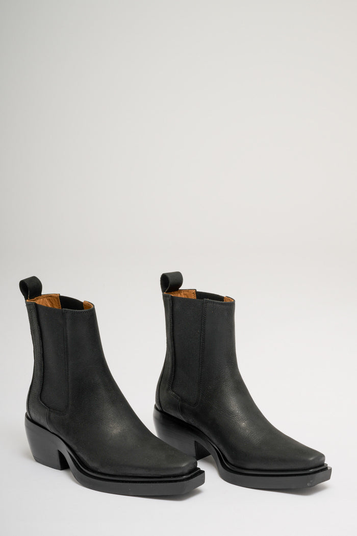  Copenhagen Boot Waxed Nubuck Black Nero Donna - 3