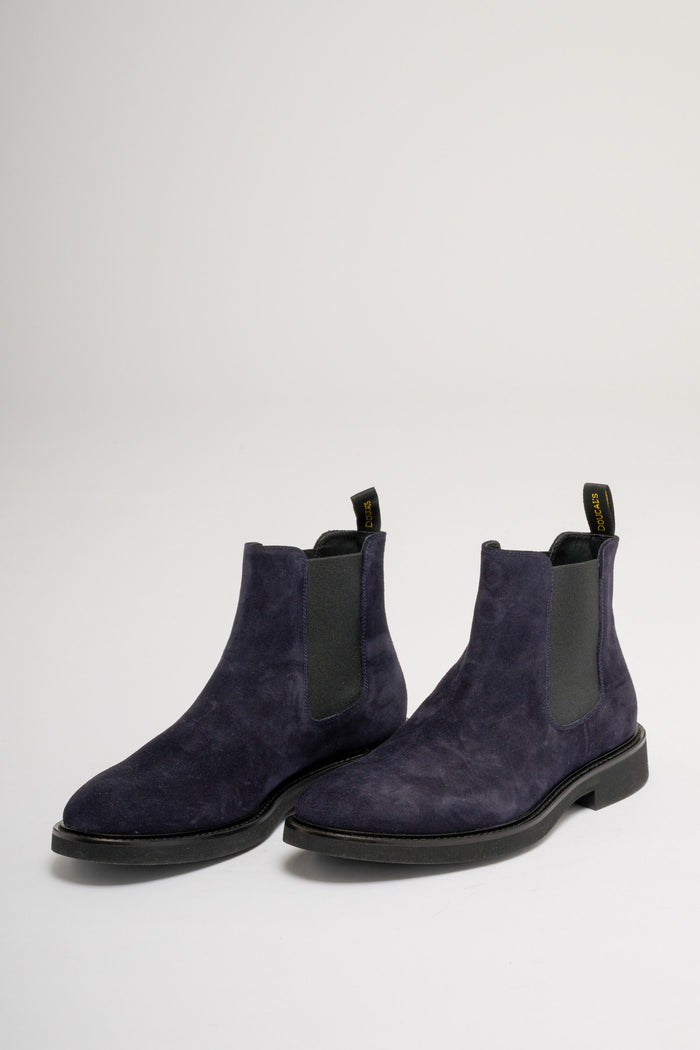  Doucal's Chelsea Boots Blue In Leather Blu Uomo - 2