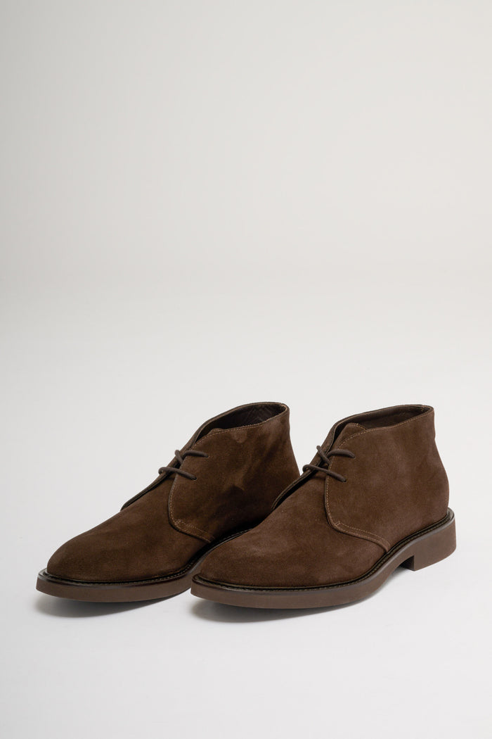 Doucal's Brown Leather Chukka Boots-2