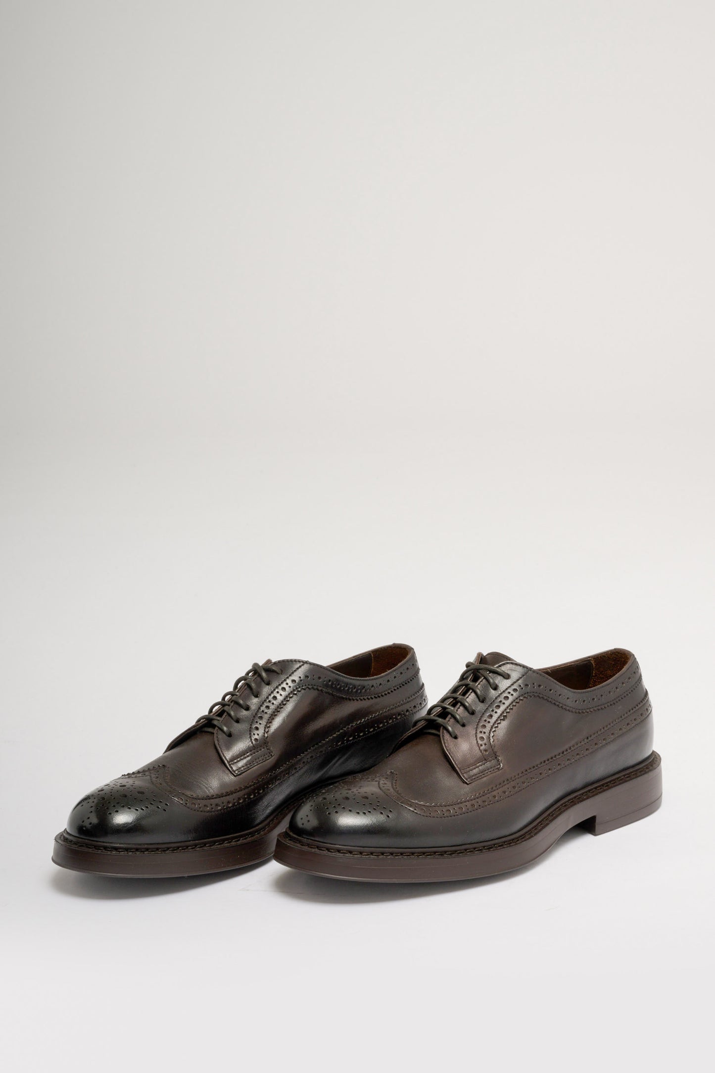  Doucal's Swallow Tail Derby Shoes Brown Marrone Uomo - 2