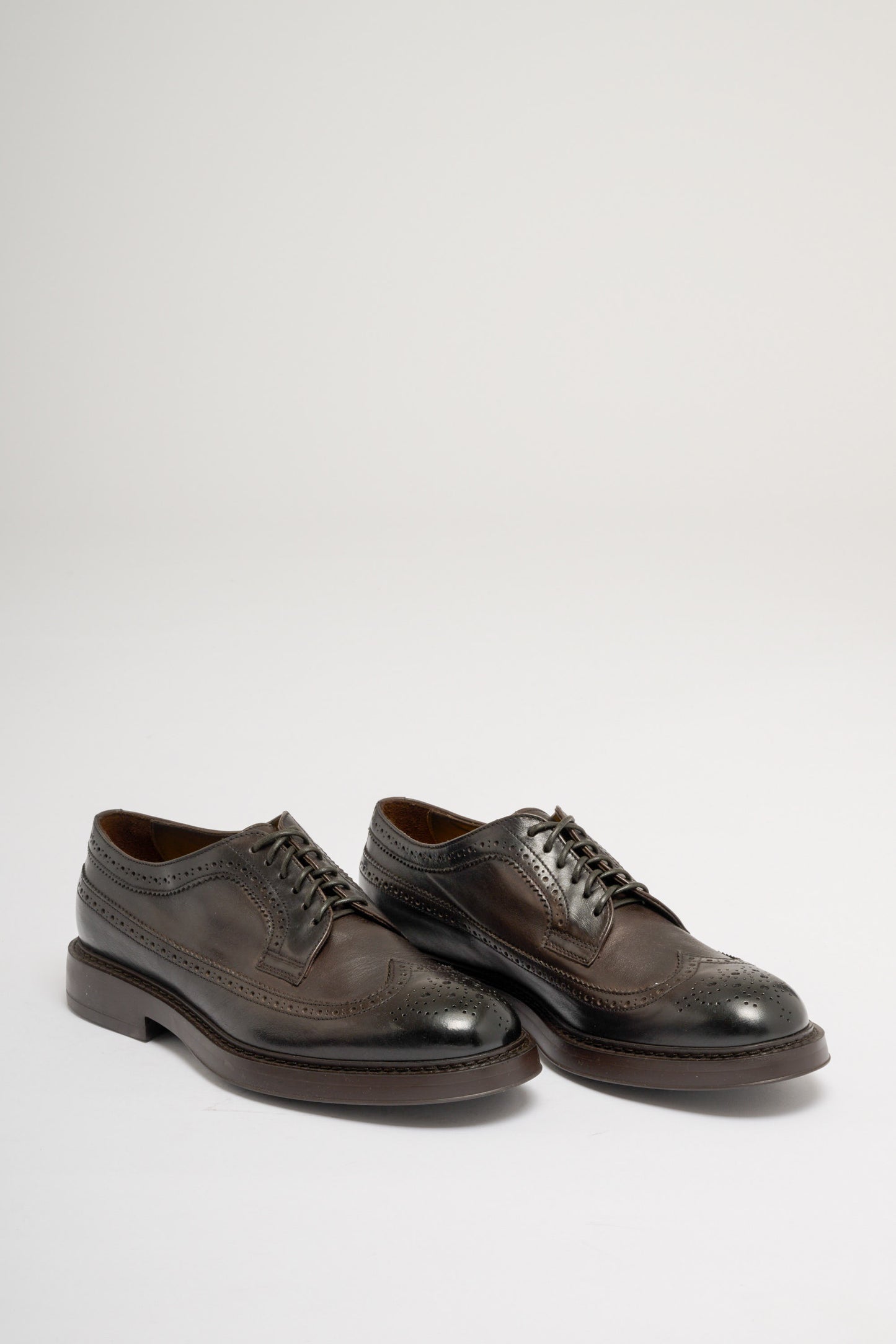  Doucal's Swallow Tail Derby Shoes Brown Marrone Uomo - 3