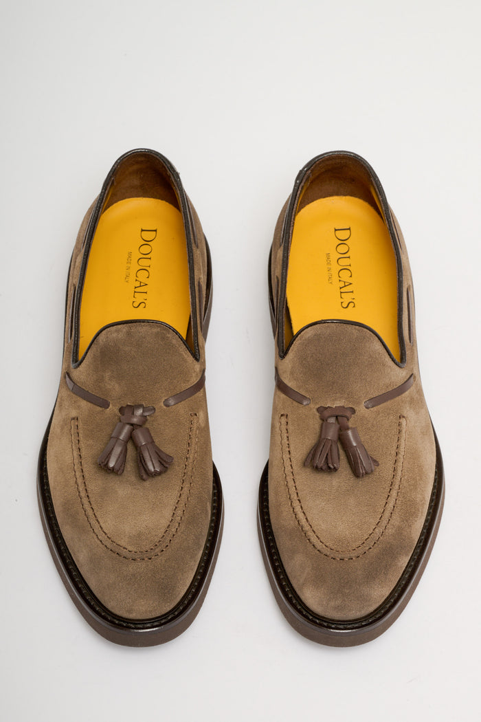  Doucal's Tassel Loafer Brown Leather Marrone Uomo - 4