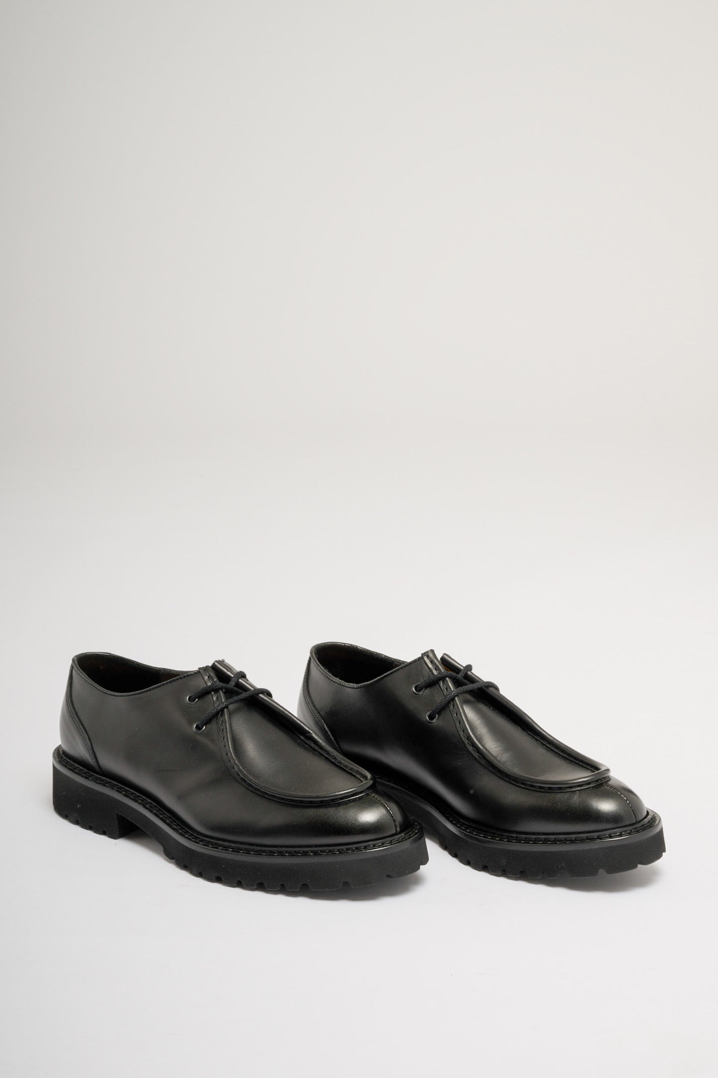  Doucal's Leather Trimmed Shoe In Black Nero Uomo - 3