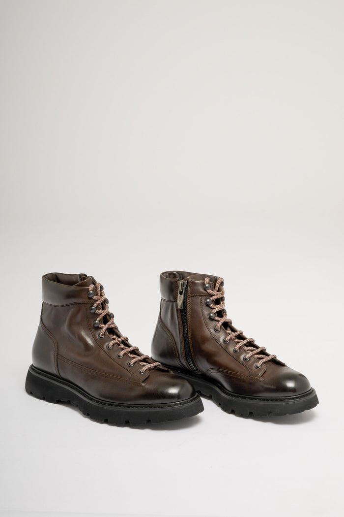  Doucal's Derby Boot Zip Marrone Marrone Uomo - 3