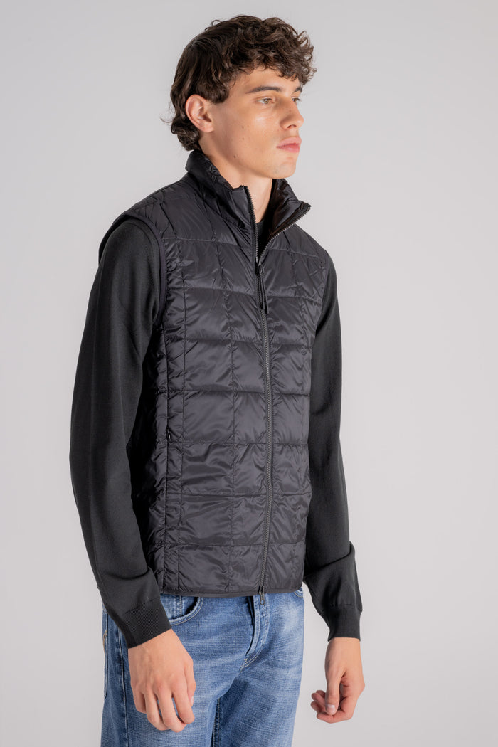  Taion Hi Neck W-zip Down Vest Nero Nero Uomo - 3