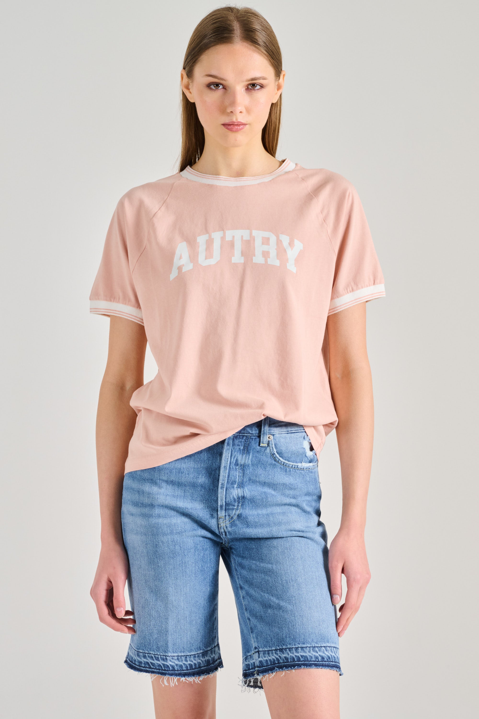 Tシャツ・カットソー AUTRY Woman T-Shirt Pink TSPW94CP Autry T-shirt Main 100% Cotton Pink Rosa 94cp Donna » Modamica