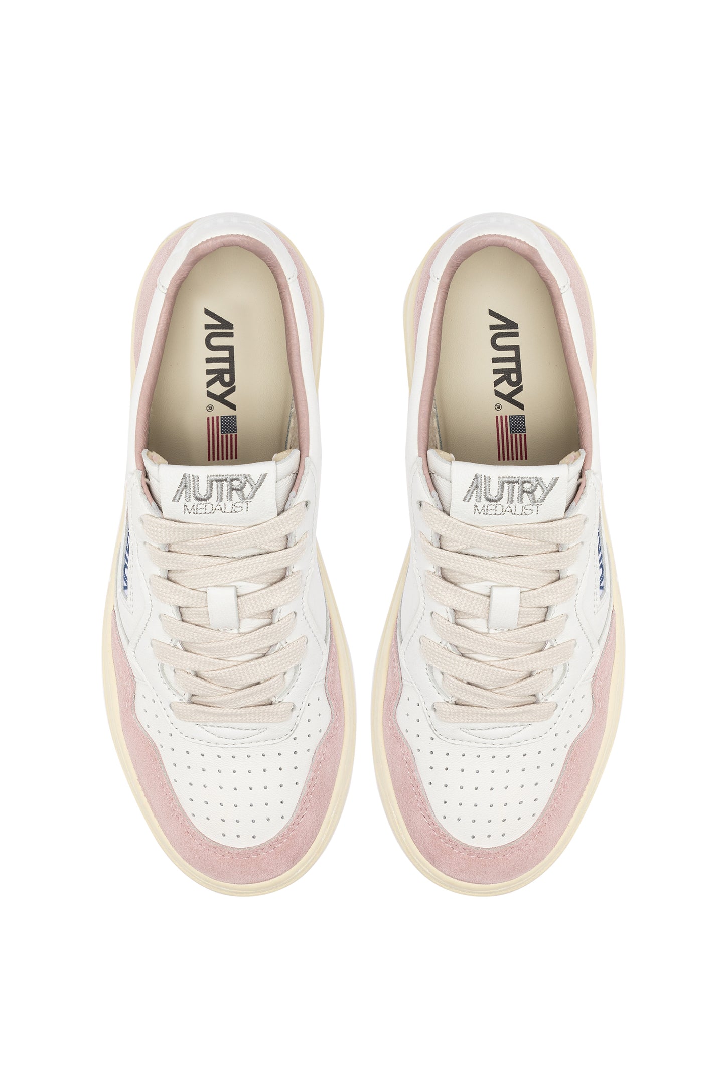  Autry Sneakers Medalist Low Suede Pink Rosa Donna - 5