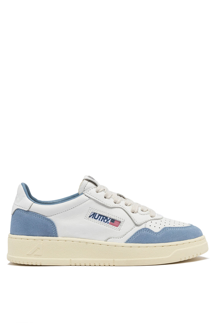 Autry Sneakers Medalist Low Goat Suede Azzurro