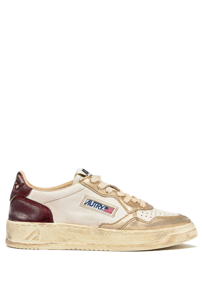 Autry Sneakers Super Vintage Pelle Oro