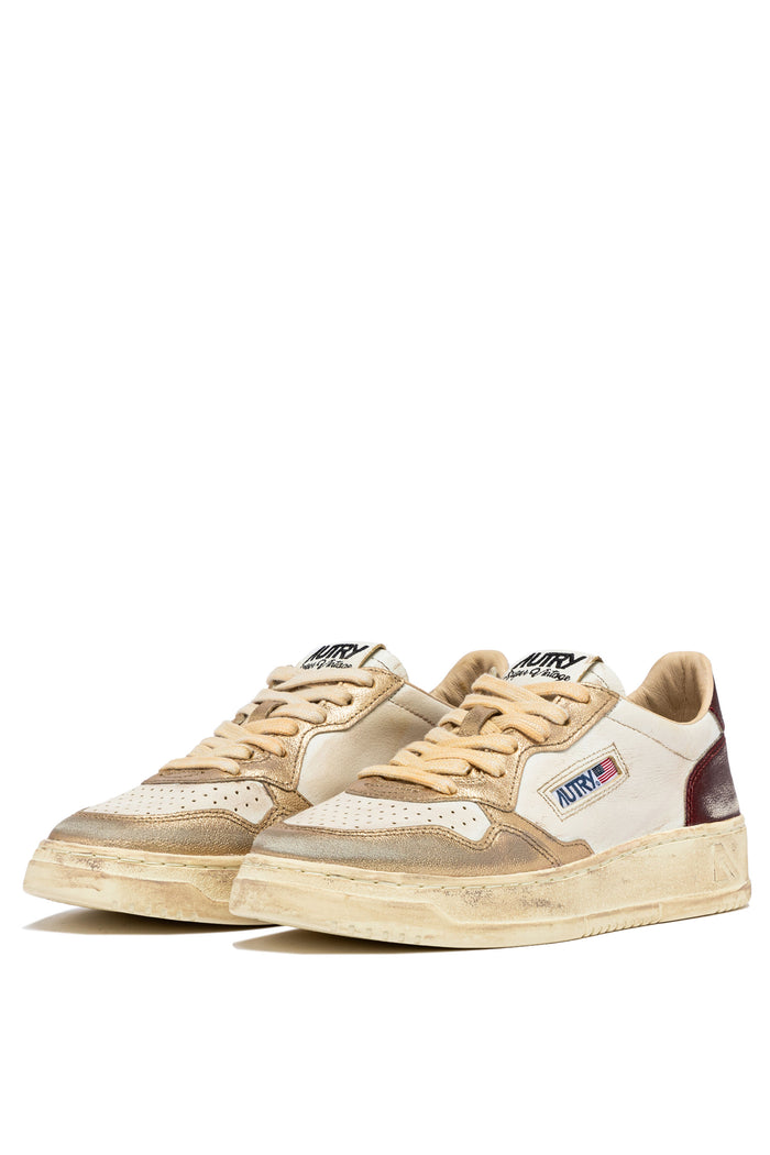 Autry Sneakers Super Vintage Pelle Oro-2