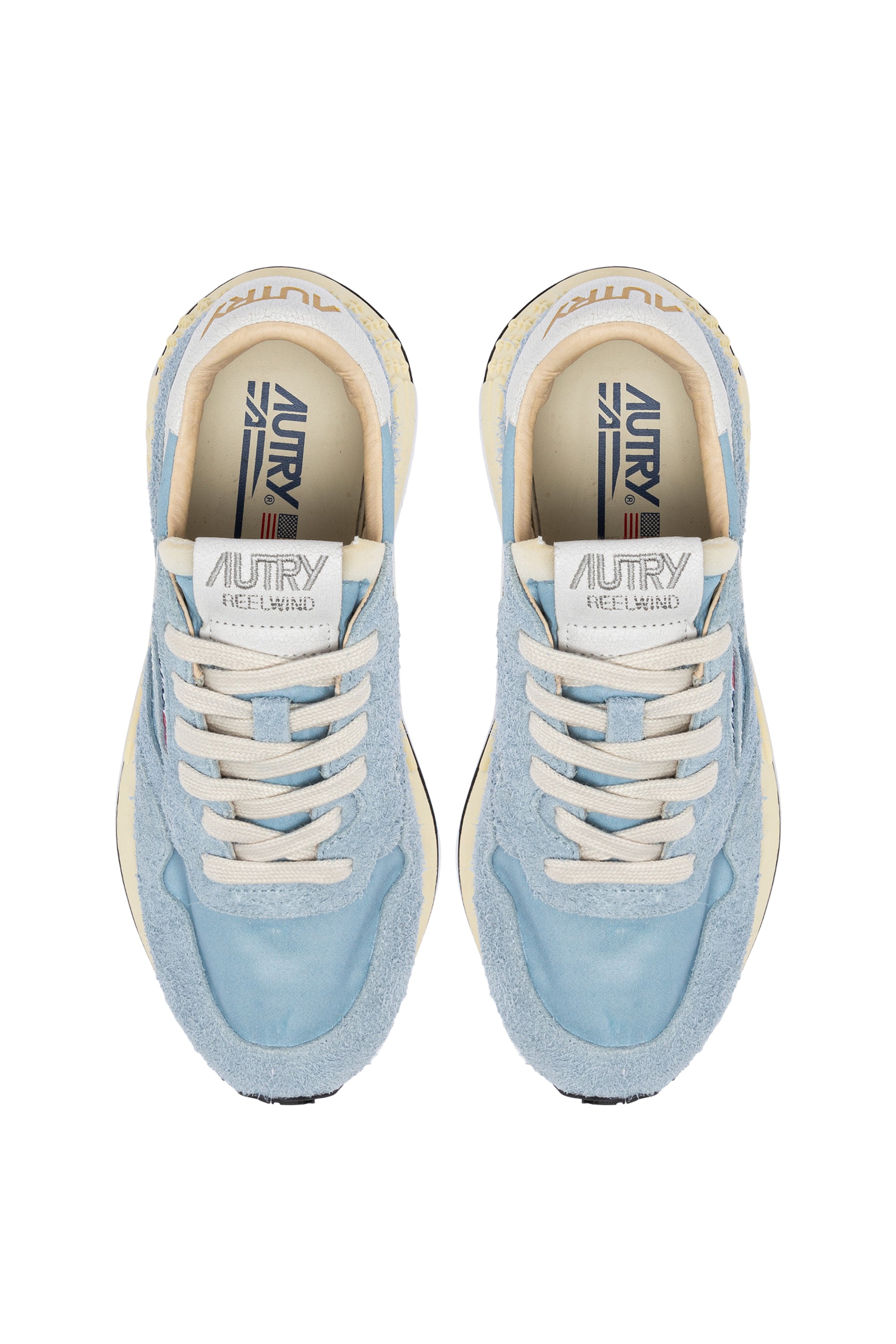 Autry Sneakers Reelwind Low Leather/fabric Blue Nc15 Donna