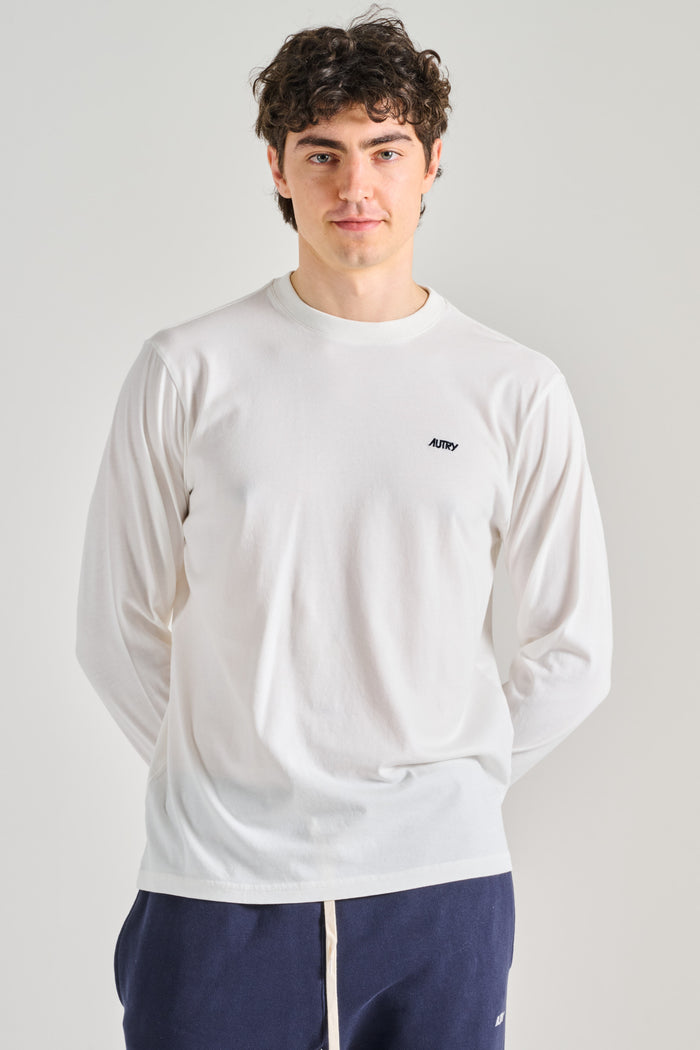 Autry Long Sleeve T-shit Main Unisex Bianco Uomo-2