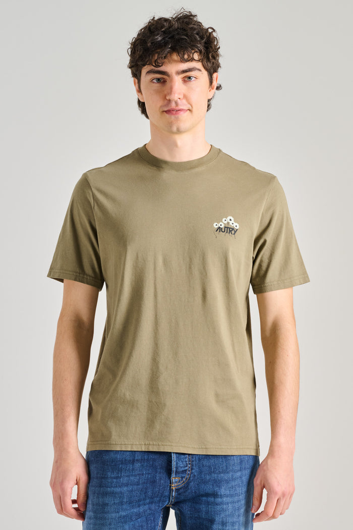 Autry T-shirt Main Man Beige Uomo