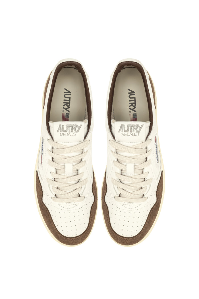  Autry Sneakers Medalist Low Man Goat Suede Marrone Marrone Uomo - 5