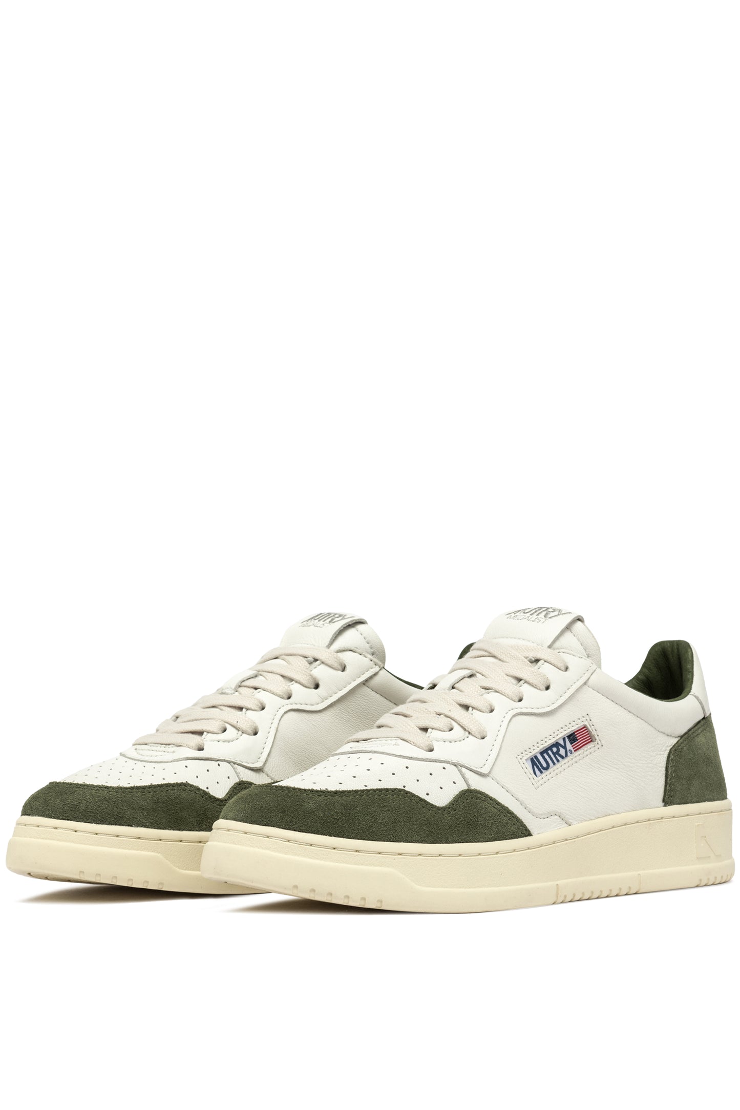  Autry Sneakers Medalist Low Man Goat Suede Verde Verde Uomo - 2