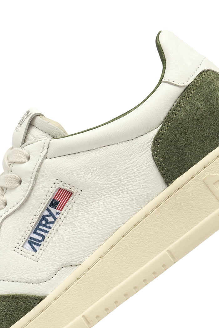  Autry Sneakers Medalist Low Man Goat Suede Verde Verde Uomo - 6