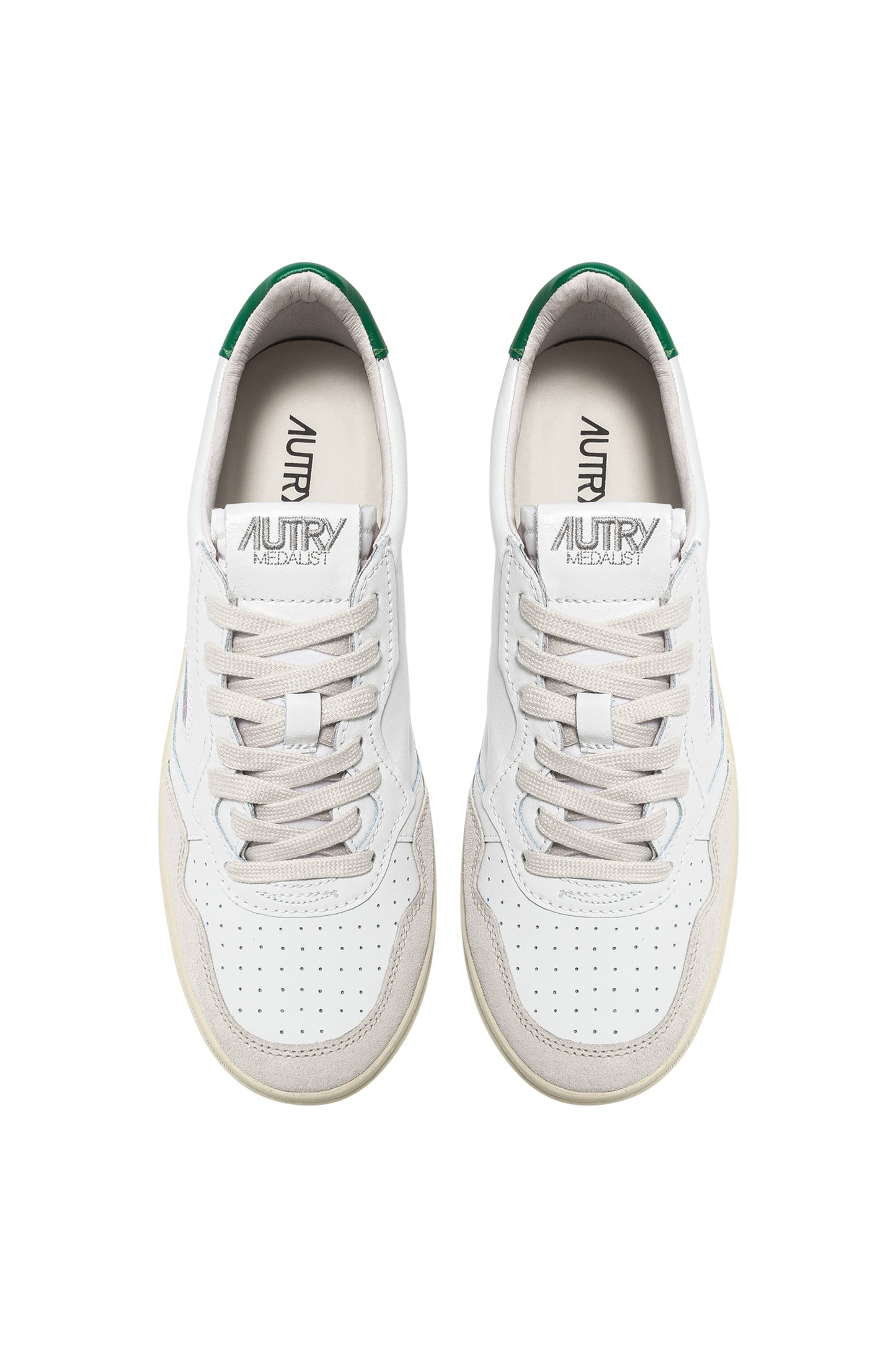  Autry Sneakers Medalist Low Man Leat Suede Bianco Bianco Uomo - 5