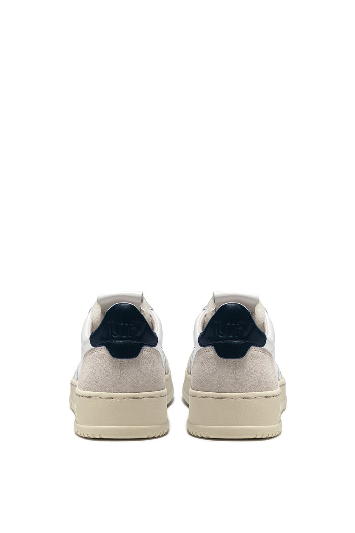  Autry Sneakers Medalist Low Man Leat Suede Bianco Bianco Uomo - 3