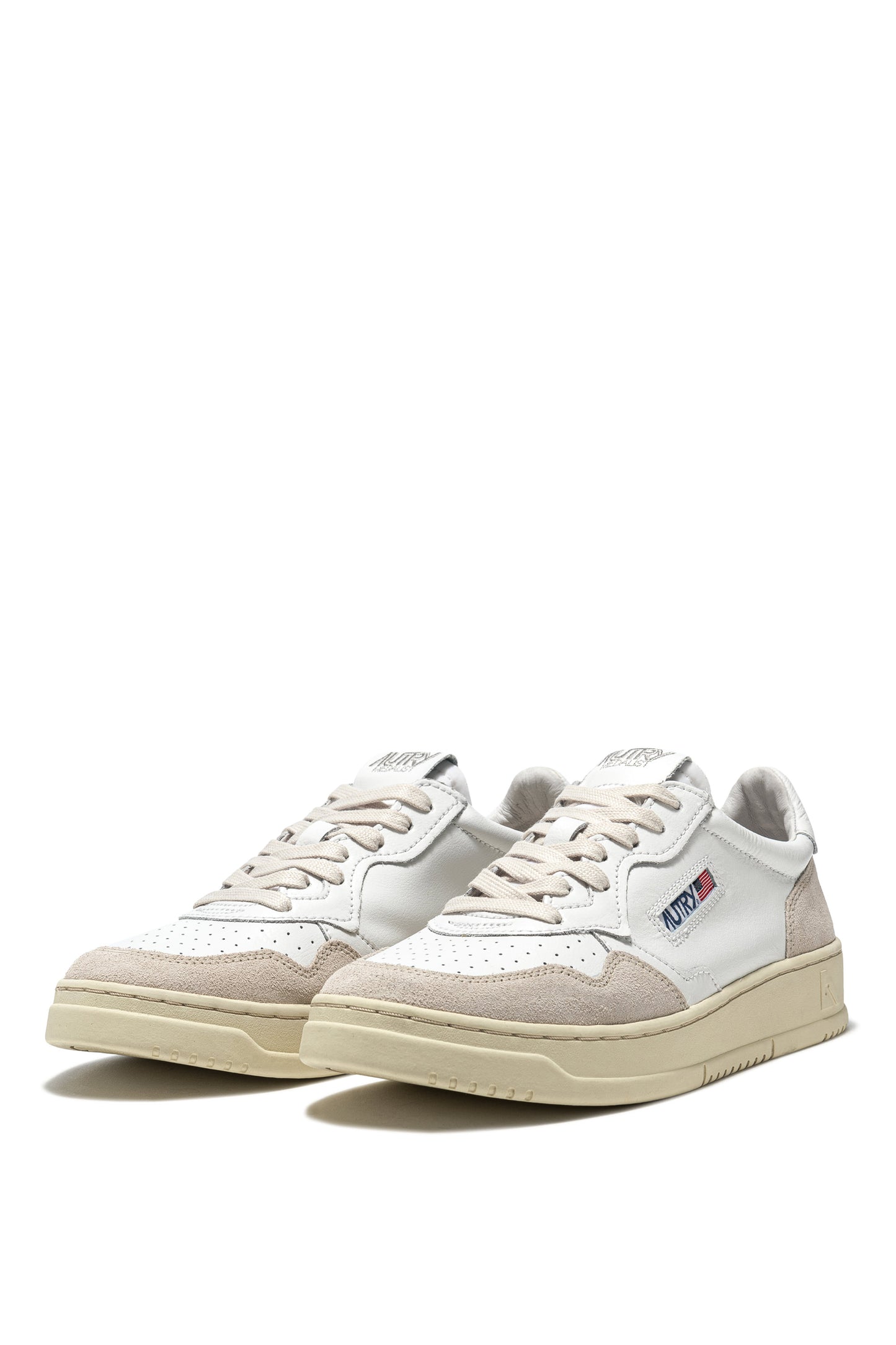  Autry Sneakers Medalist Low Man Leat Suede Bianco Bianco Uomo - 2