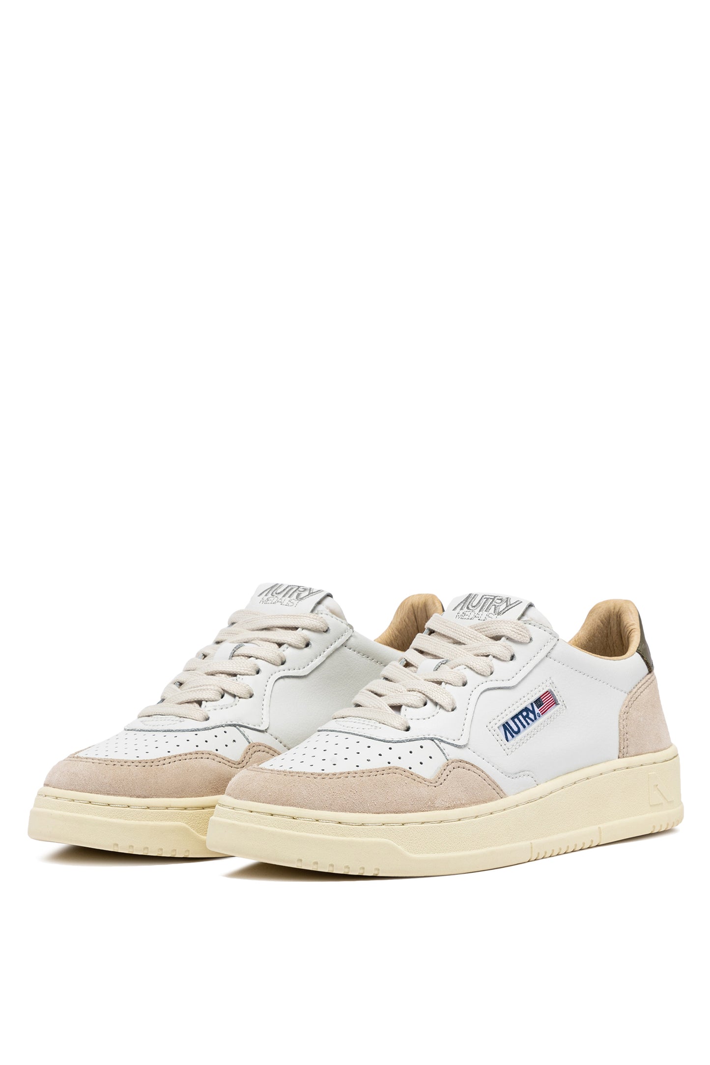  Autry Sneakers Medalist Low Man Leat Suede Bianco Bianco Uomo - 2