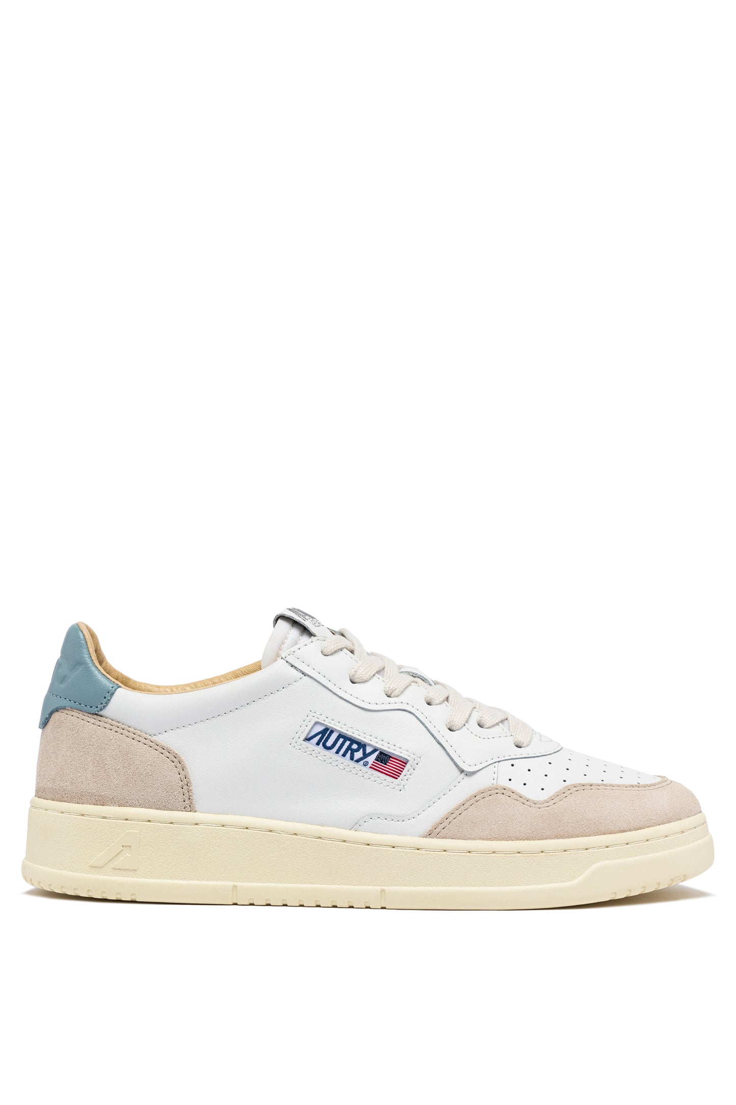  Autry Sneakers Medalist Low Man Leat Suede Bianco Bianco Uomo - 1