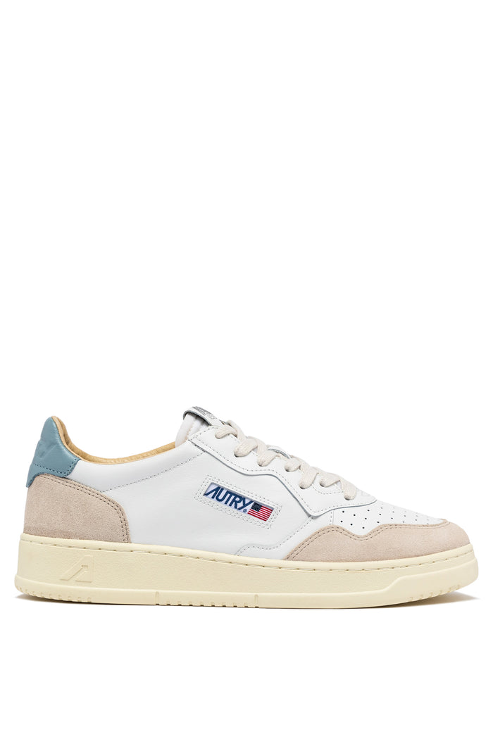 Autry Sneakers Medalist Low Pelle Suede Bianco