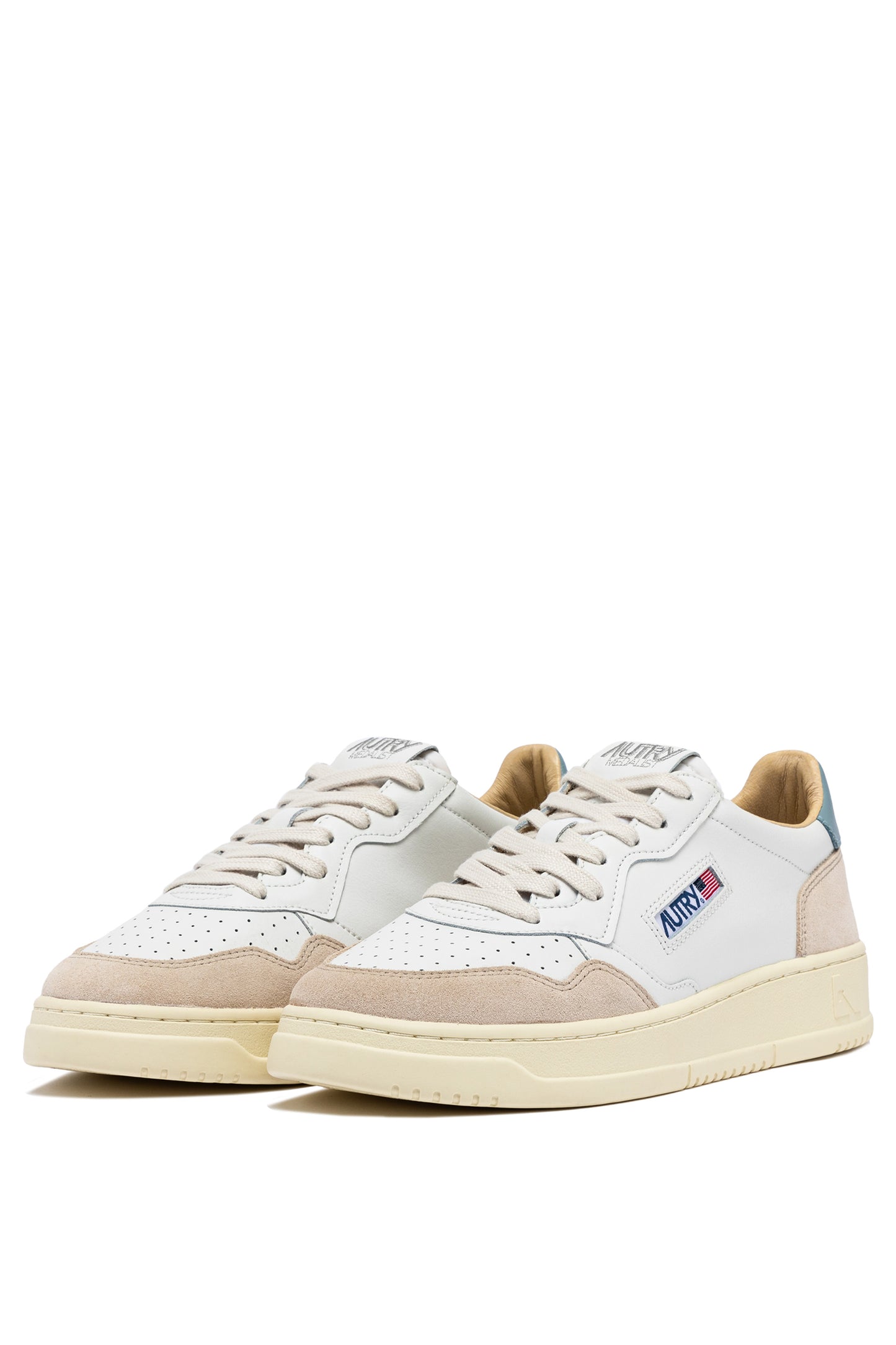  Autry Sneakers Medalist Low Man Leat Suede Bianco Bianco Uomo - 2