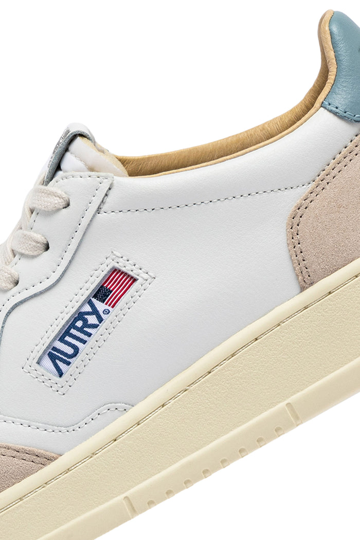  Autry Sneakers Medalist Low Man Leat Suede Bianco Bianco Uomo - 5