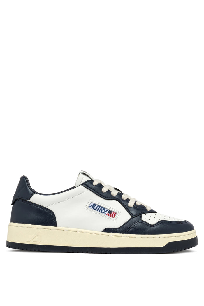 Autry Sneakers Medalist Low Man Leat Leat Blu Uomo