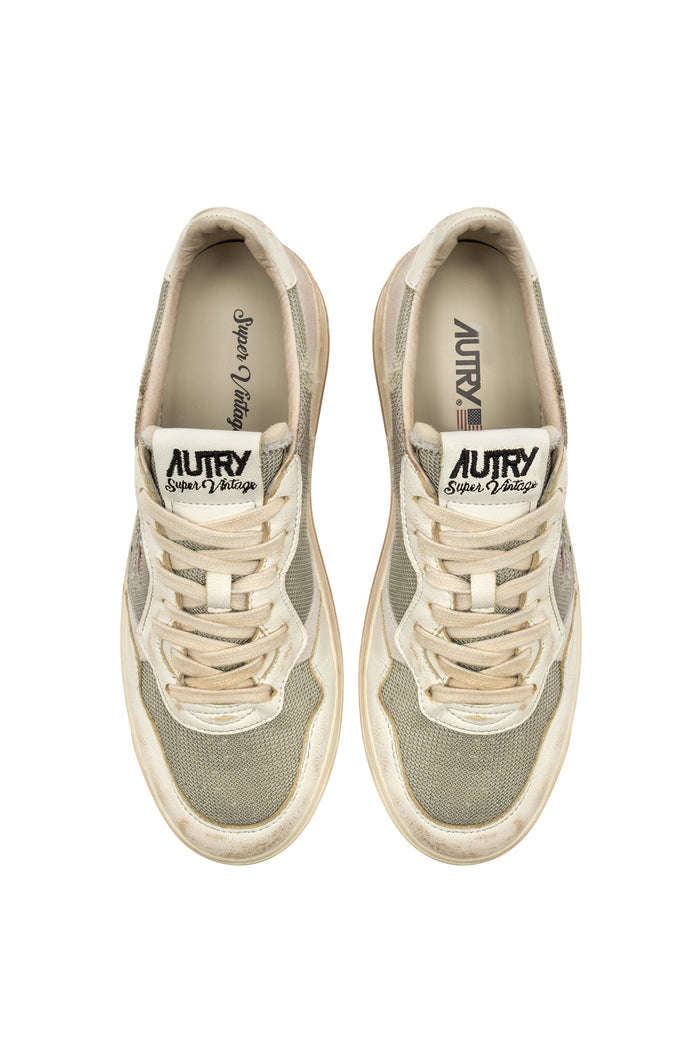  Autry Sneakers Super Vintage Low Man Bianco Bianco Uomo - 5