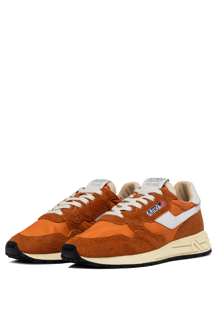 Autry Sneakers Reelwind Low Pelle/Tessuto Arancione-2