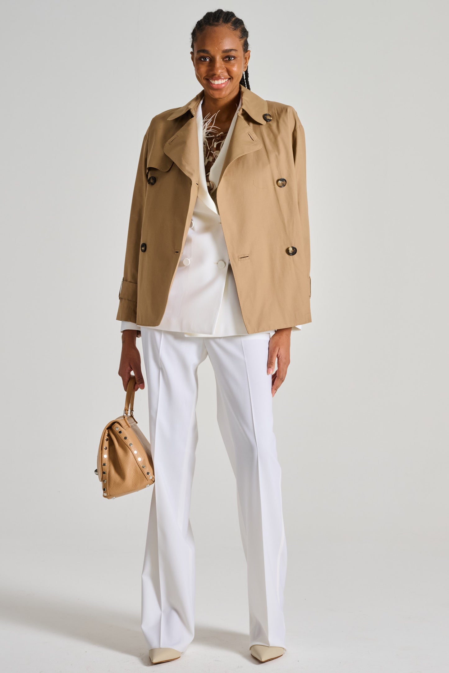  Max Mara The Cube Impermeabile Beige Beige Donna - 6