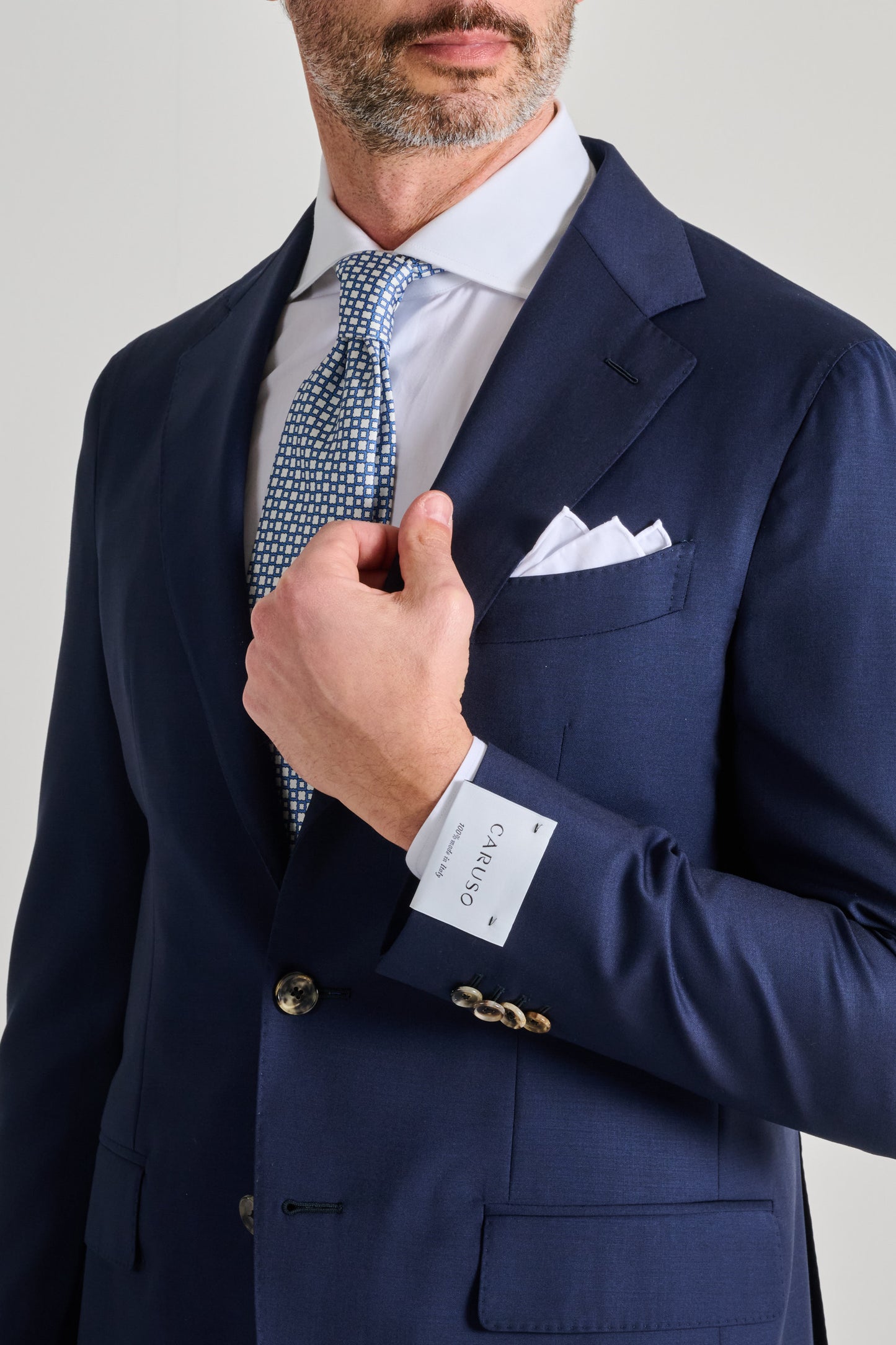  Caruso Blue Suit Blu Uomo - 7